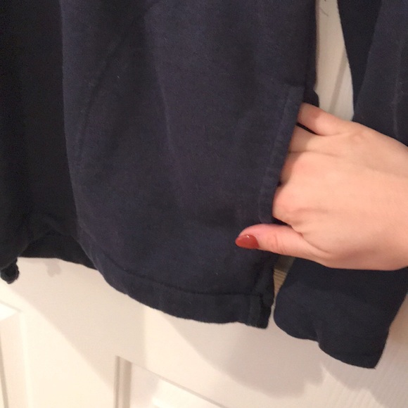 Navy Zip Up Hoodie - Picture 3 of 6